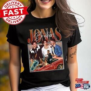 Shirt  Jonas Brother Five Albums One Night Tour Brothers  90S Tee